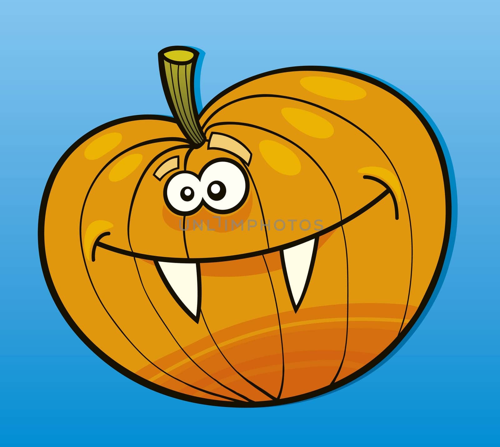 Illustration of funny halloween pumpkin