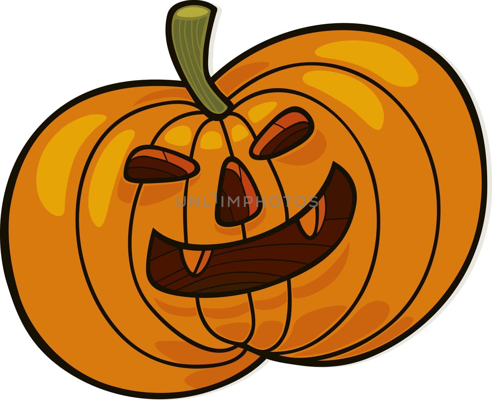 Cartoon illustration of halloween pumpkin