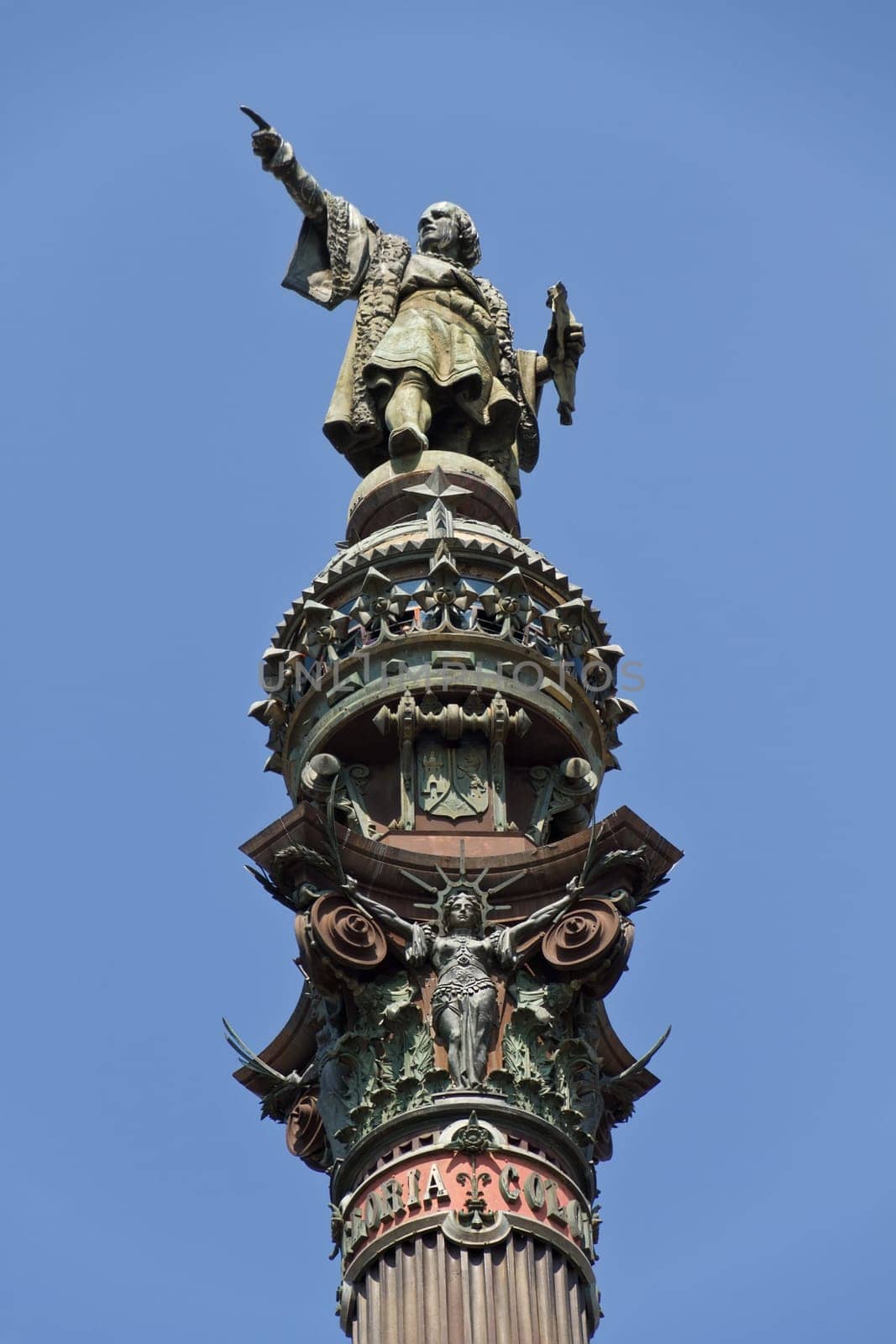 Columbus Monument is one of the most famous statues in the city of Barcelona (Spain)