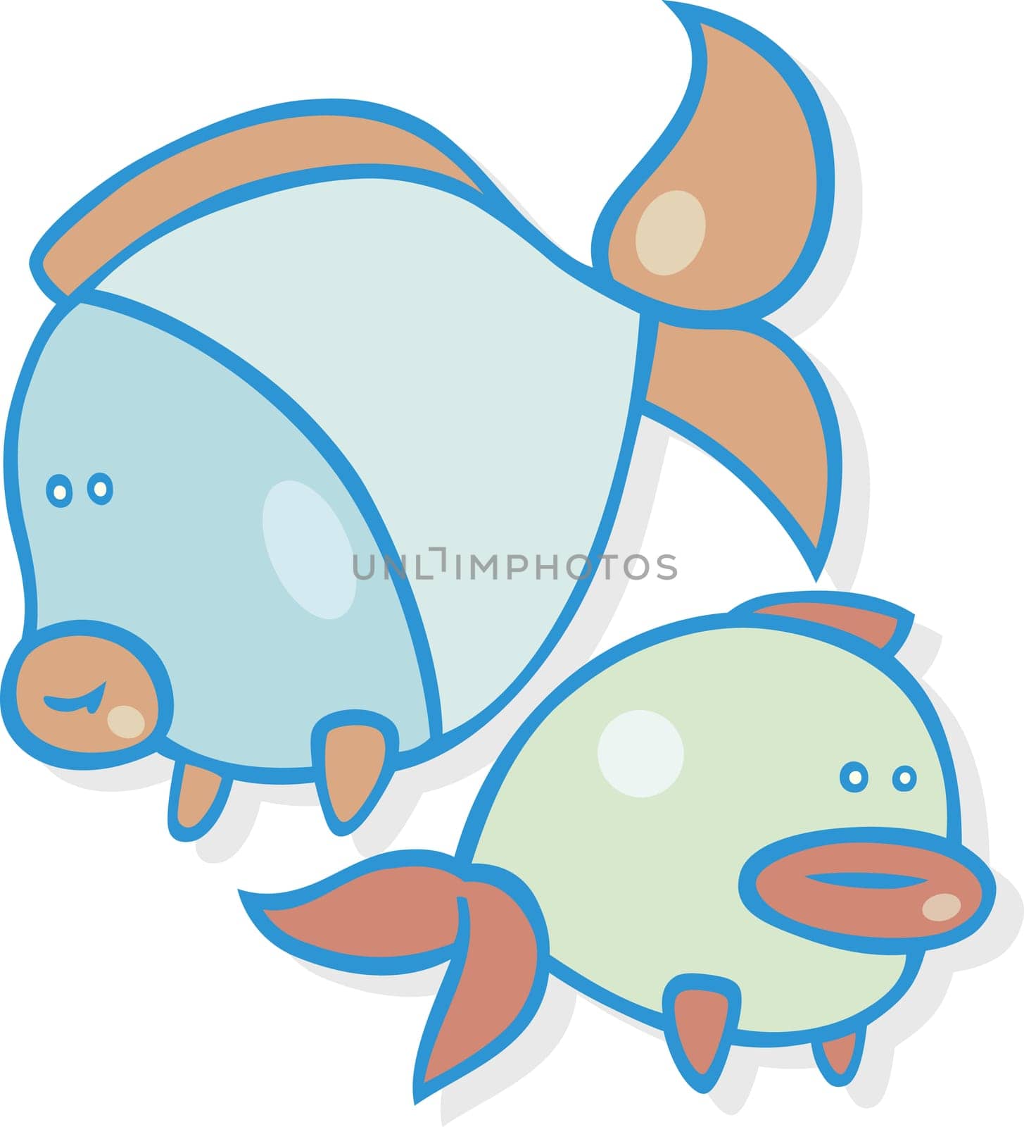 Illustration of pisces zodiac sign