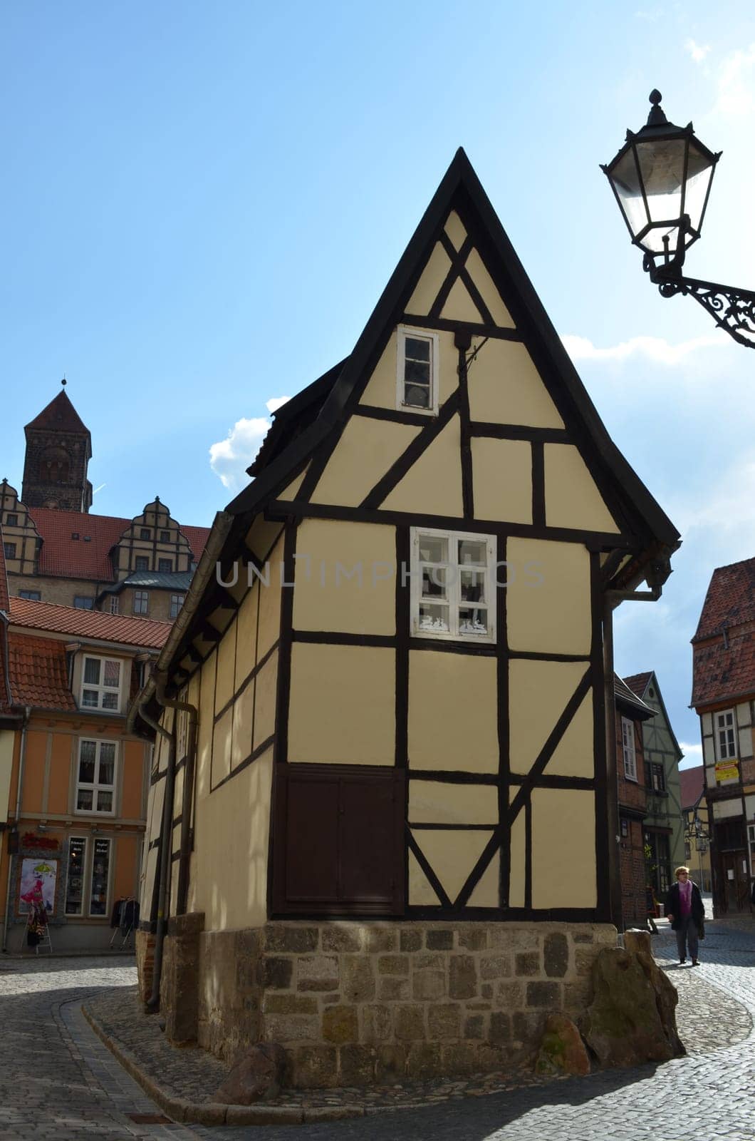 The narrow half-timbered house in Quedlinburg (Germany
