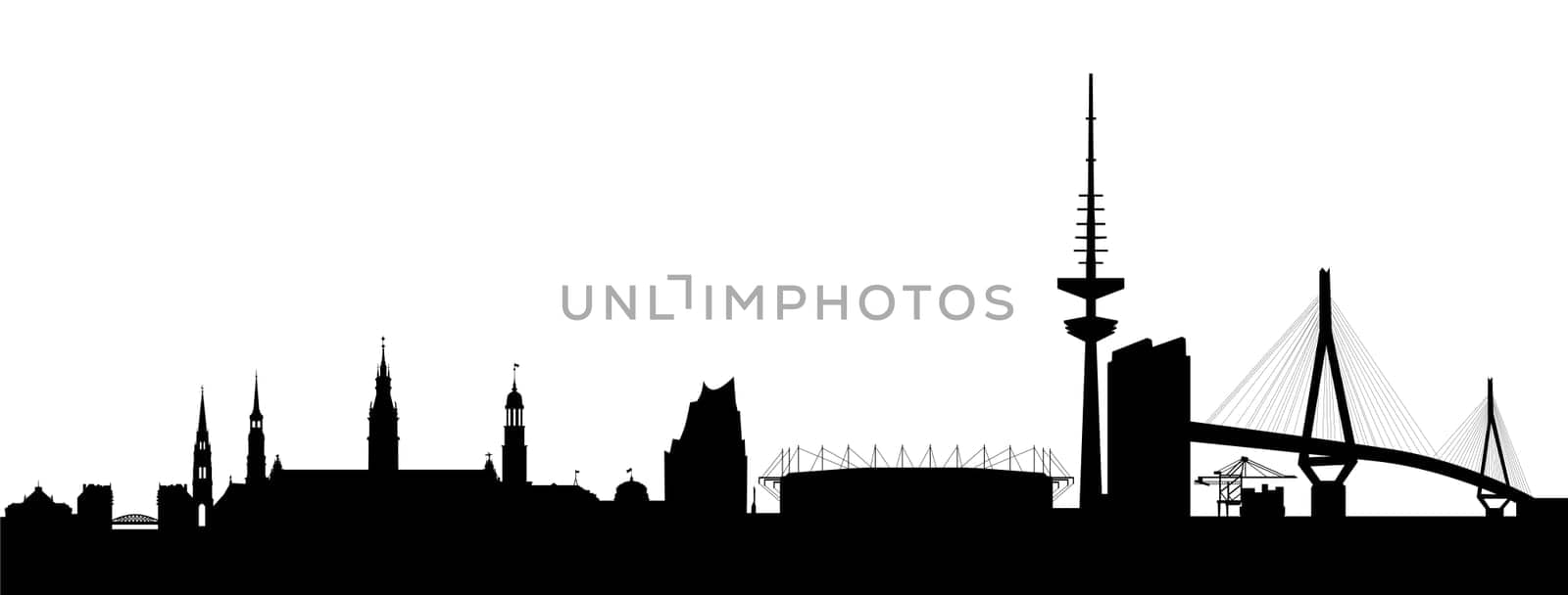 Hamburg skyline abstract