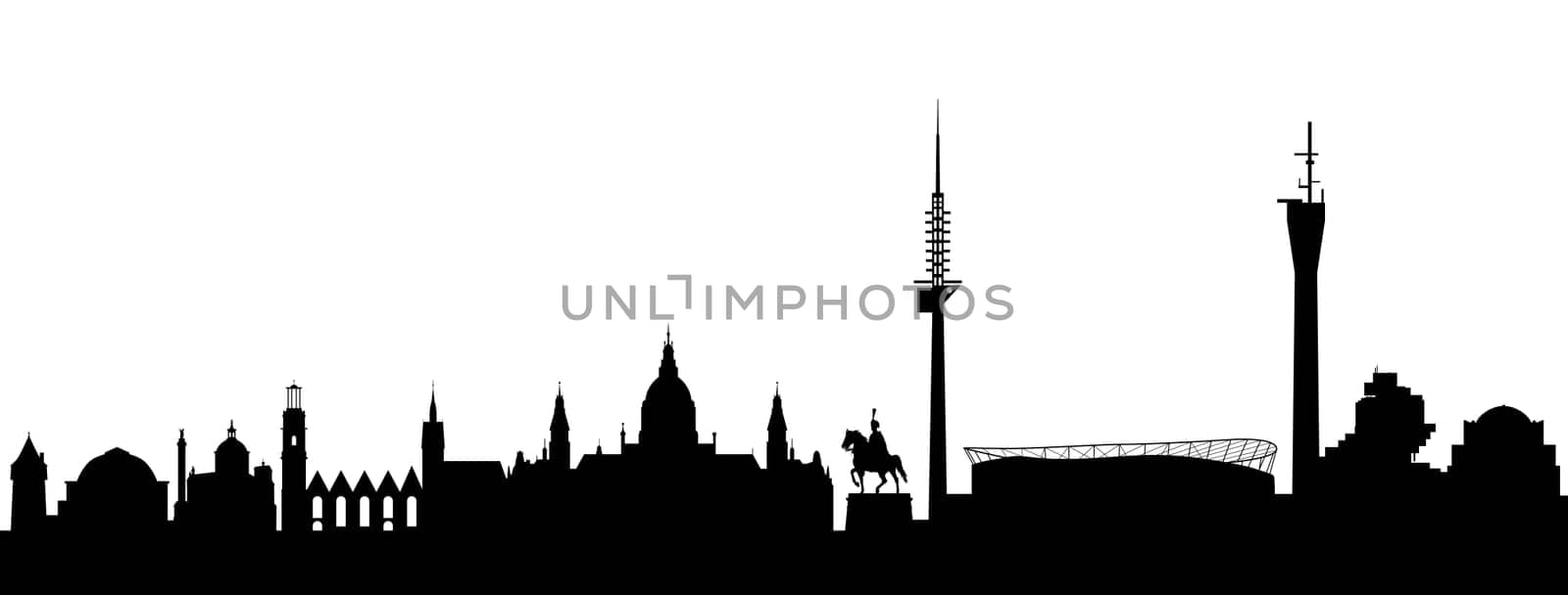 Hanover skyline abstract
