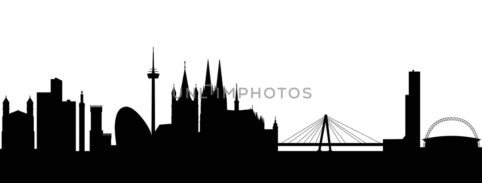Cologne skyline abstract