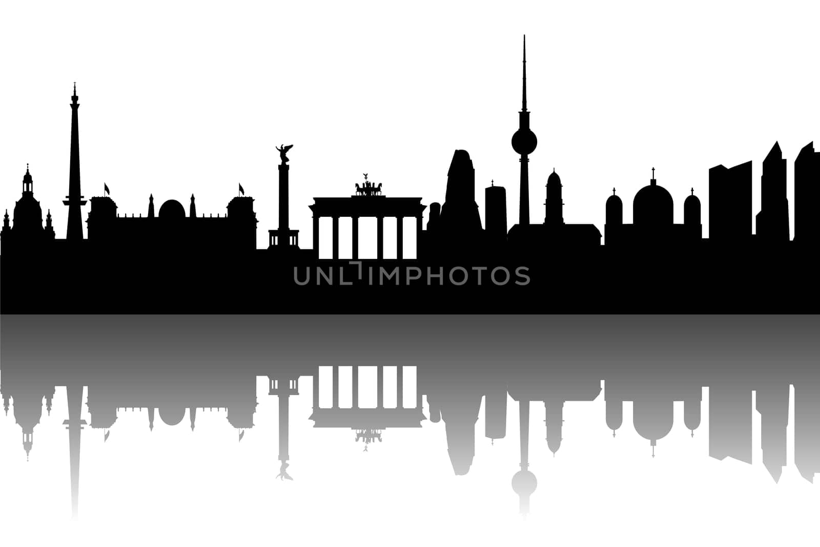 Berlin skyline abstract