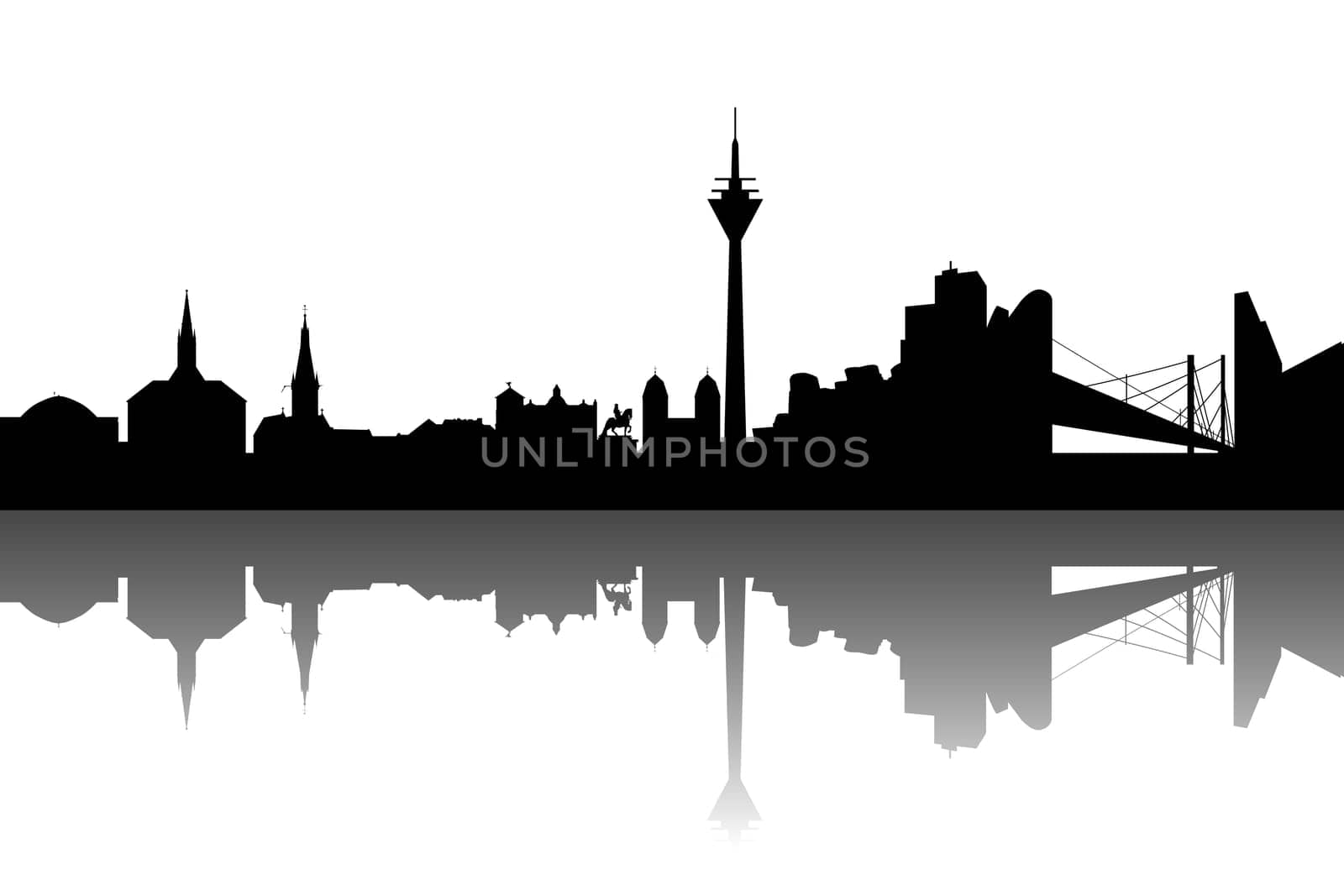 Dusseldorf Silhouette Abstract