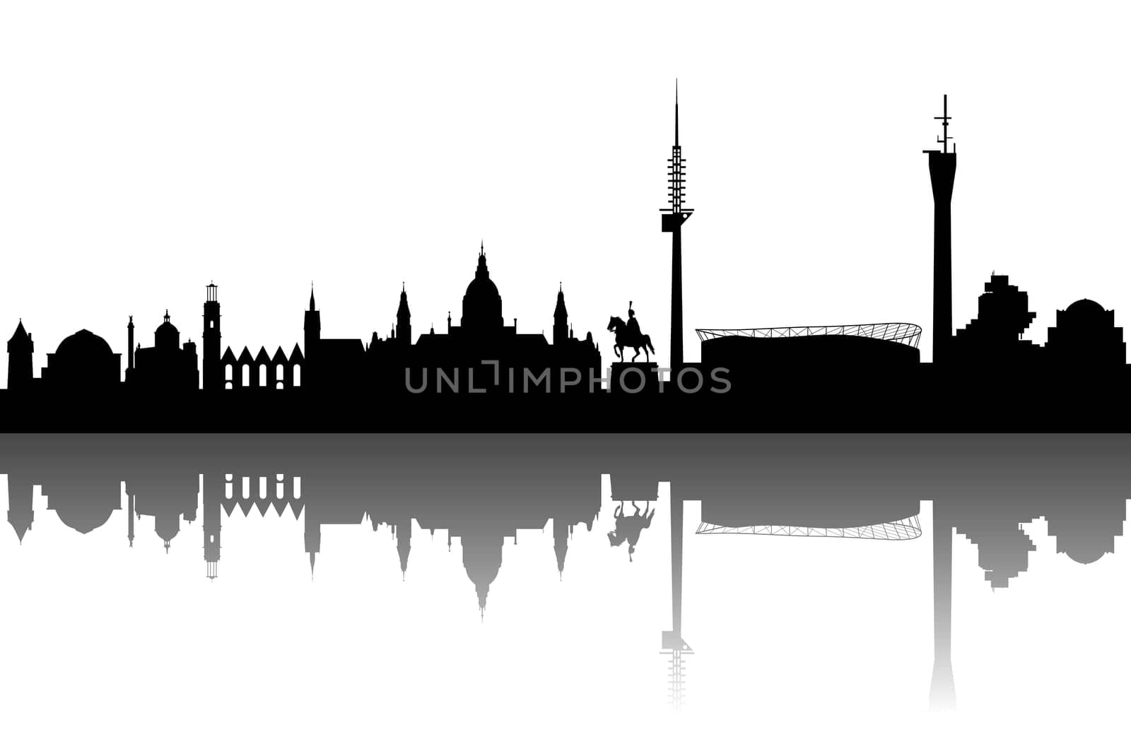 Hanover silhouette abstract