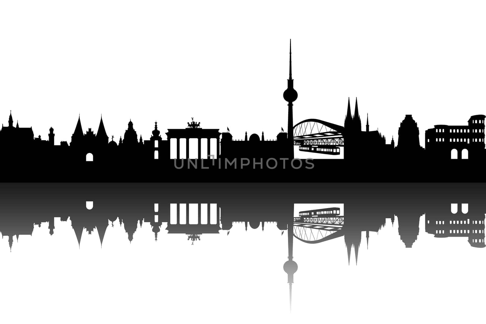 Germany skyline abstract