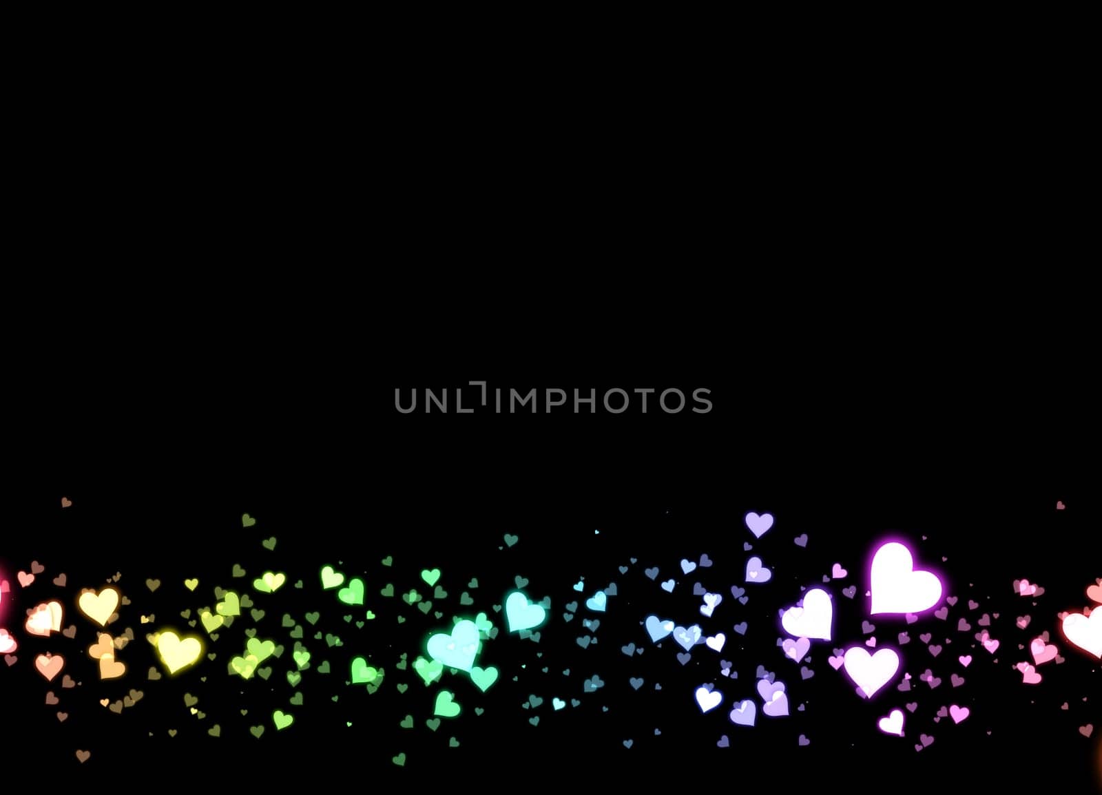 great illustration of glowing  love heart symbols