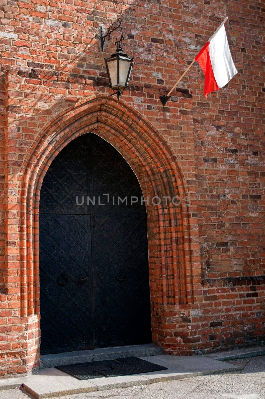 Image of a medieval gothic closed door.