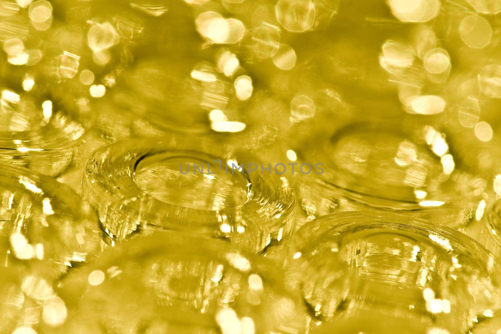 Detail Macro Shot of Yellow Glass Ampoules
