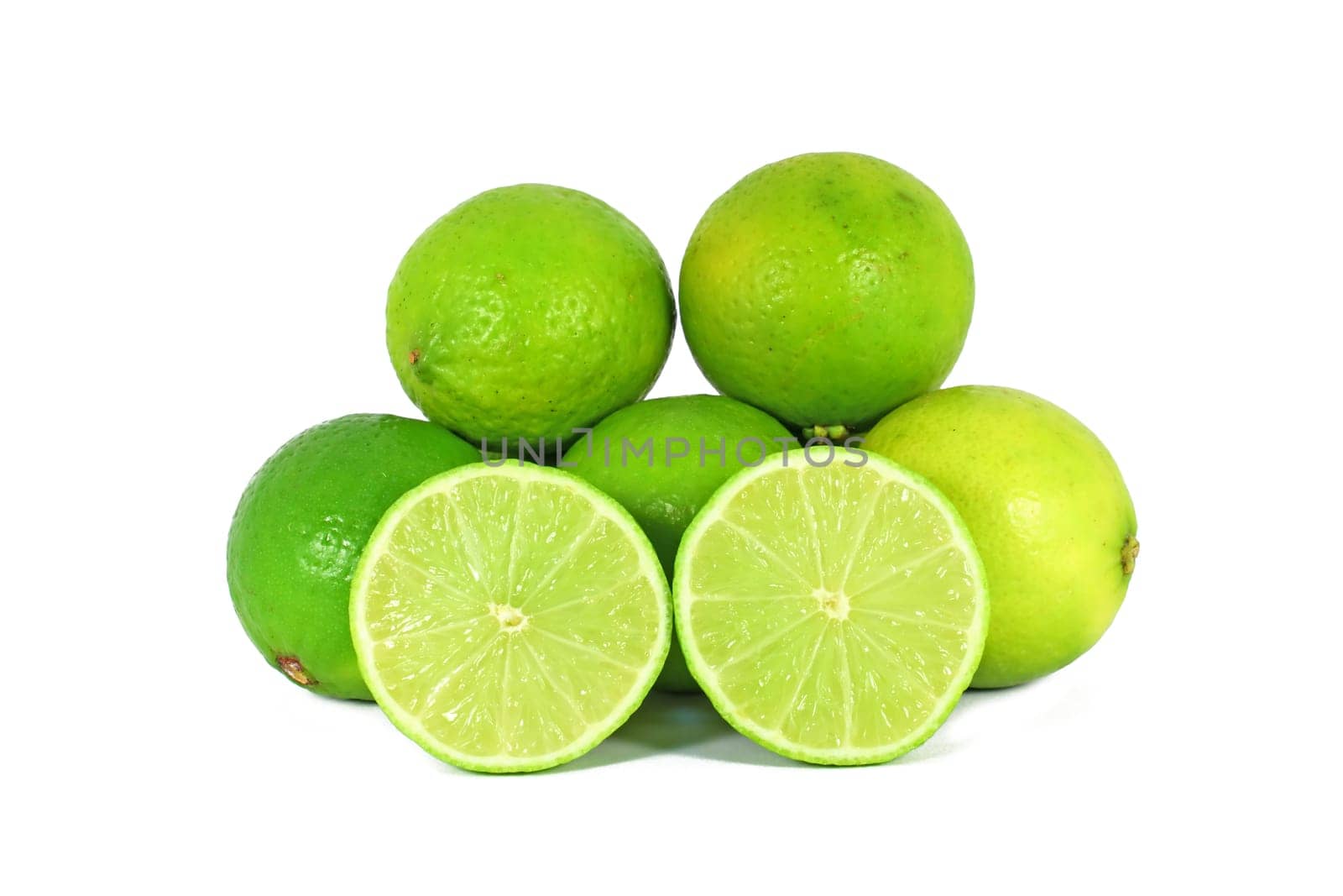 Limes, citrus fruit isolated on white background