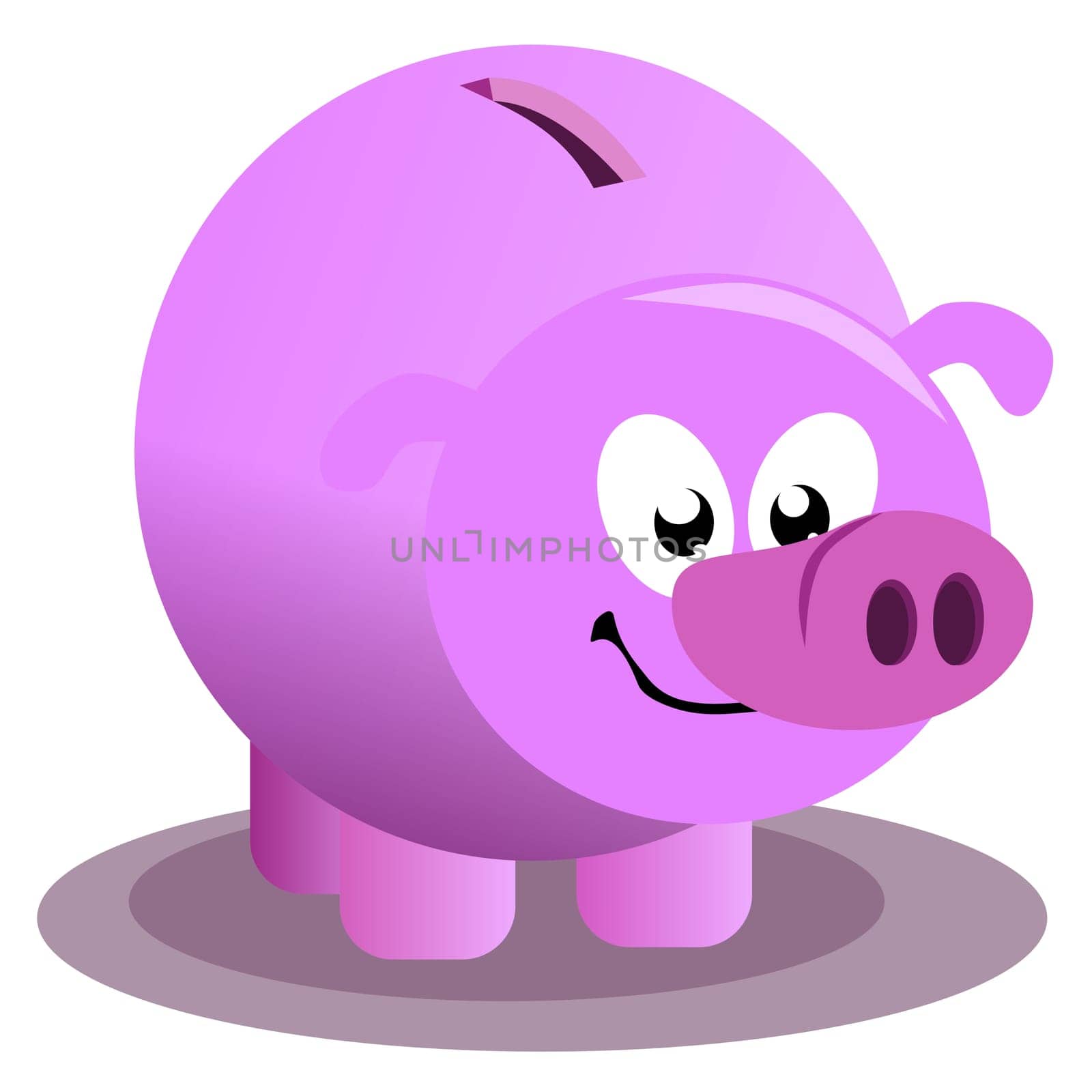 Pink piggy bank