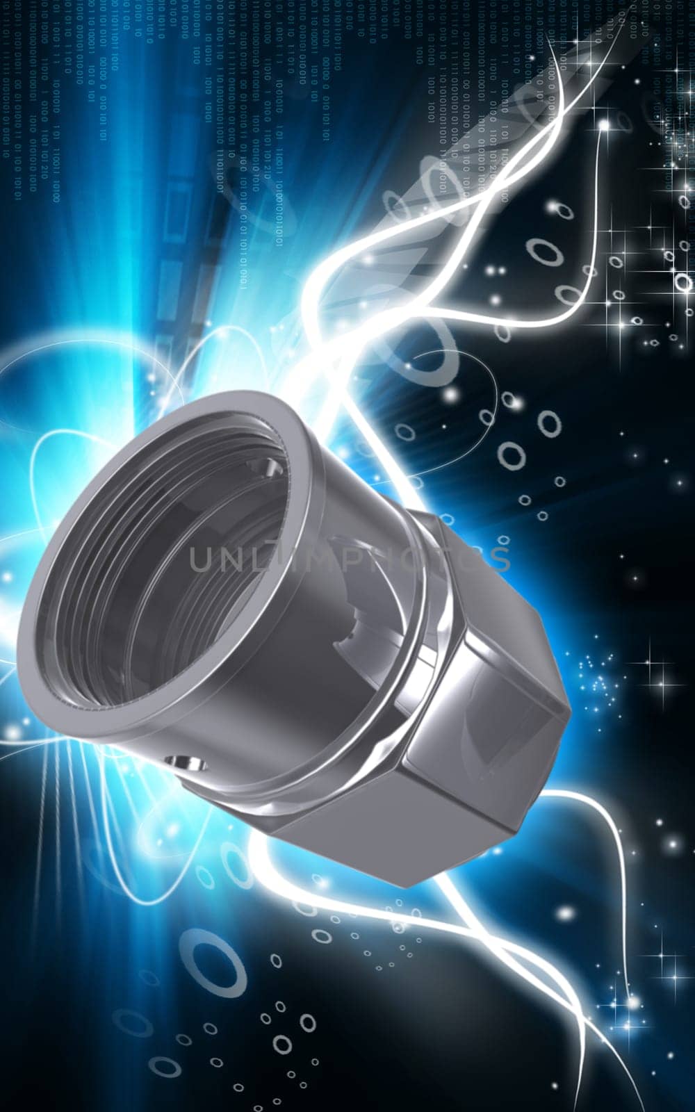 Digital illustration of Valve caps in colour background