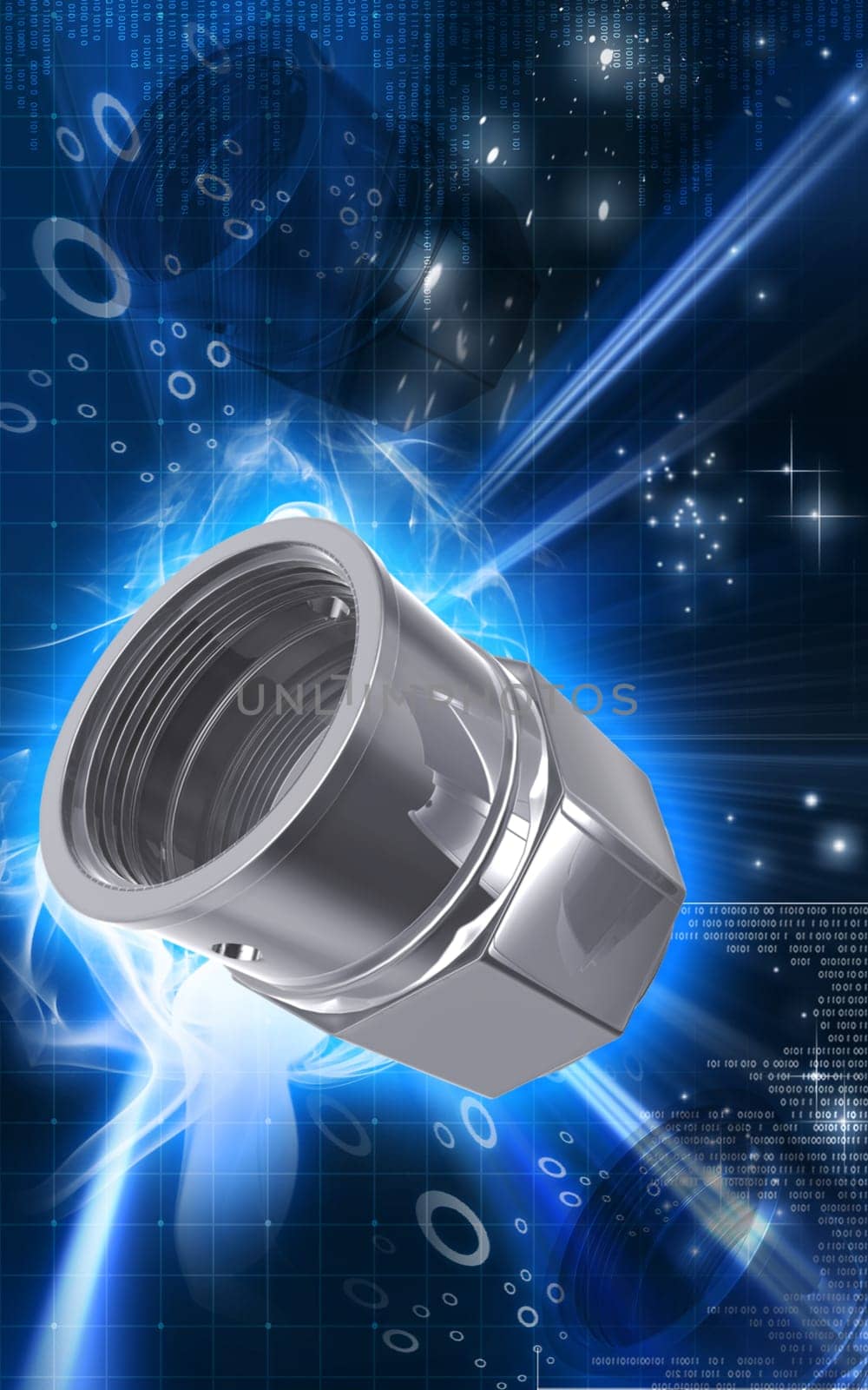 Digital illustration of Valve caps in colour background