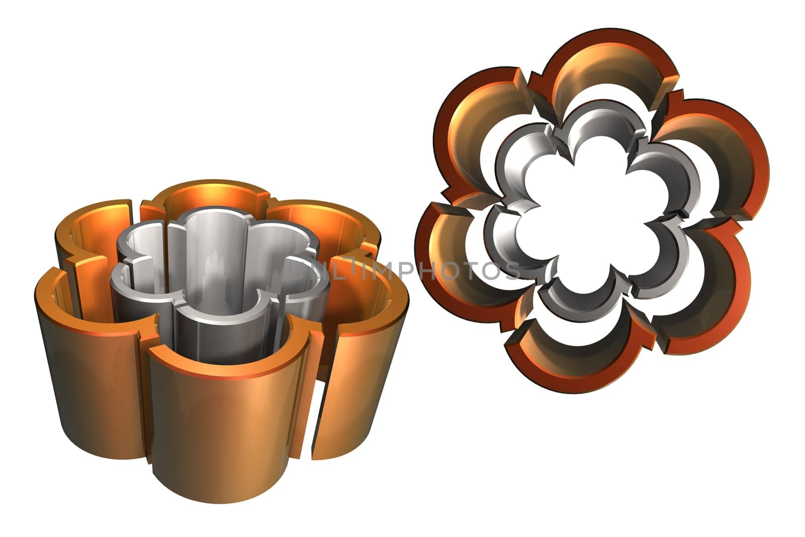 Cropping Design Element - Abstract Bloom - 3D
