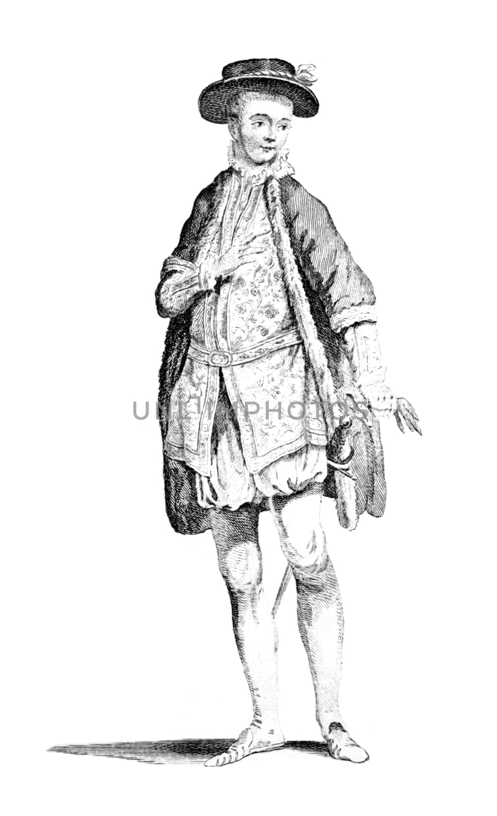 Edward VI of England (1537-1553) on engraving from the 1700s. King of England and Ireland during 1547-1553.