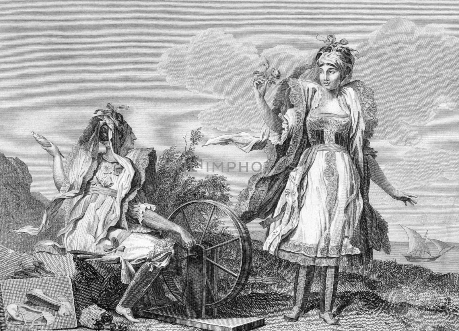 Dresses of women from the Greek island of Kythnos.