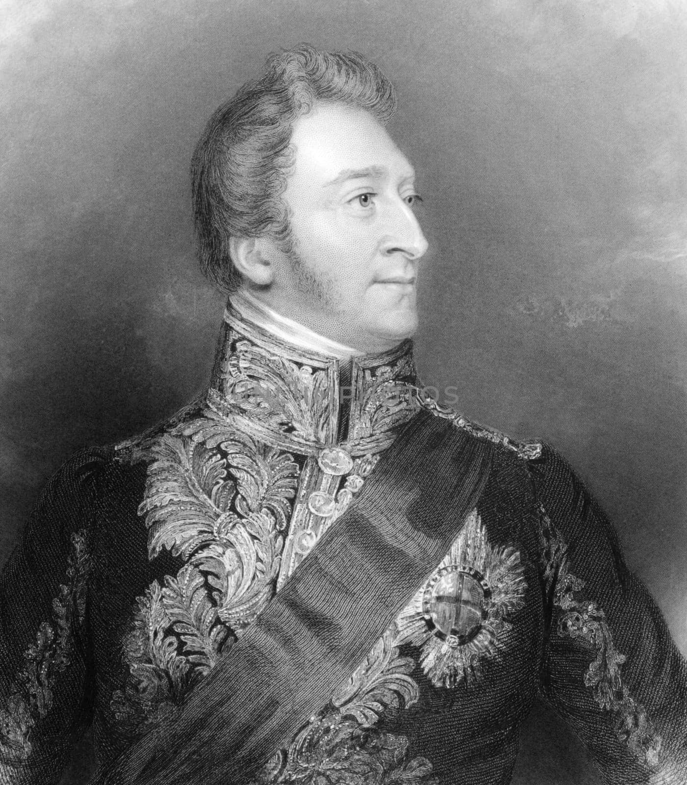 Hugh Percy, 3rd Duke of Northumberland (1785-1847) on engraving from 1839. British aristocrat and Tory politician who served as Lord Lieutenant of Ireland under the Duke of Wellington during 1829-1830. Engraved by Holl after a painting by G.Ward and publi