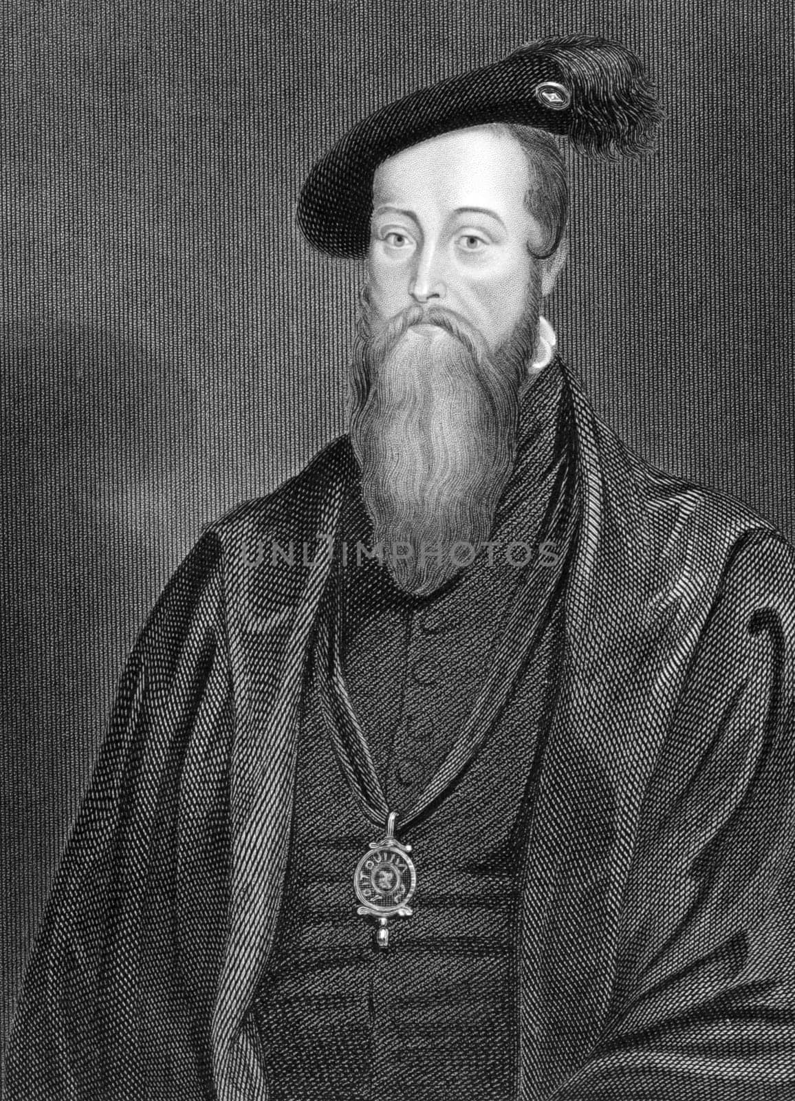 Thomas Seymour, 1st Baron Seymour of Sudeley (1508-1549) on engraving from 1838. English politician. Engraved by H.Robinson after a painting by Holbein and published by J.Tallis &amp  Co.
