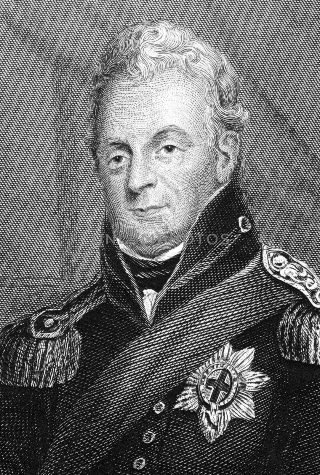 William IV (1765-1837) on engraving from 1840. King of England during 1830-1837. Published in London by Virtue &amp  Co.