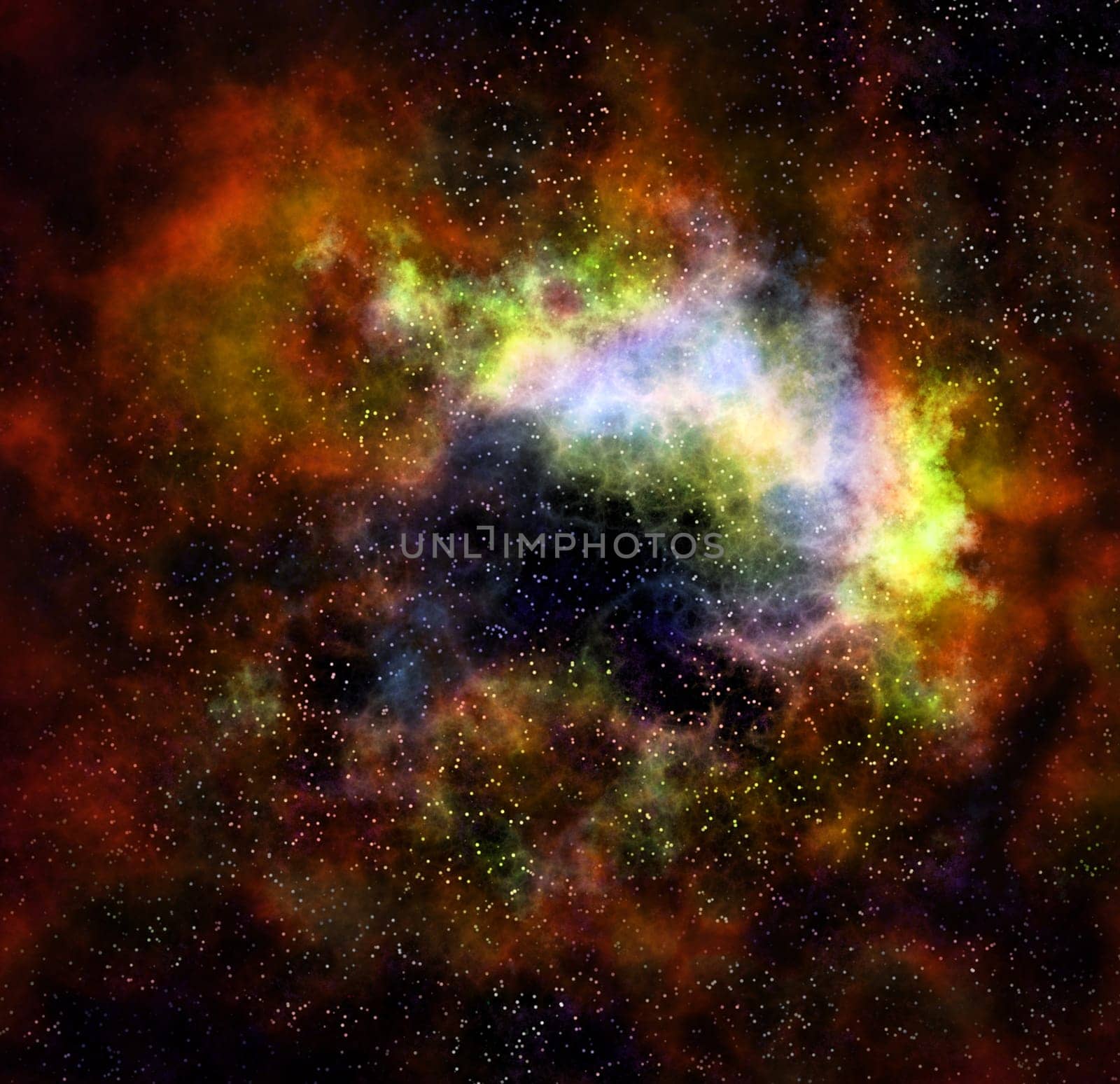 deep outer space gas cloud nebula galaxy and stars