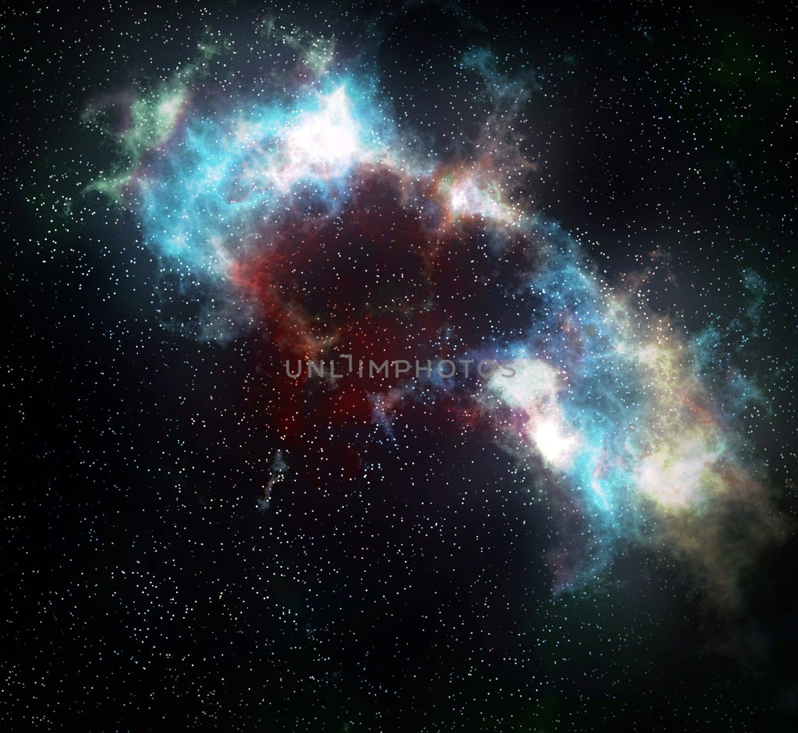 deep outer space gas cloud nebula galaxy and stars