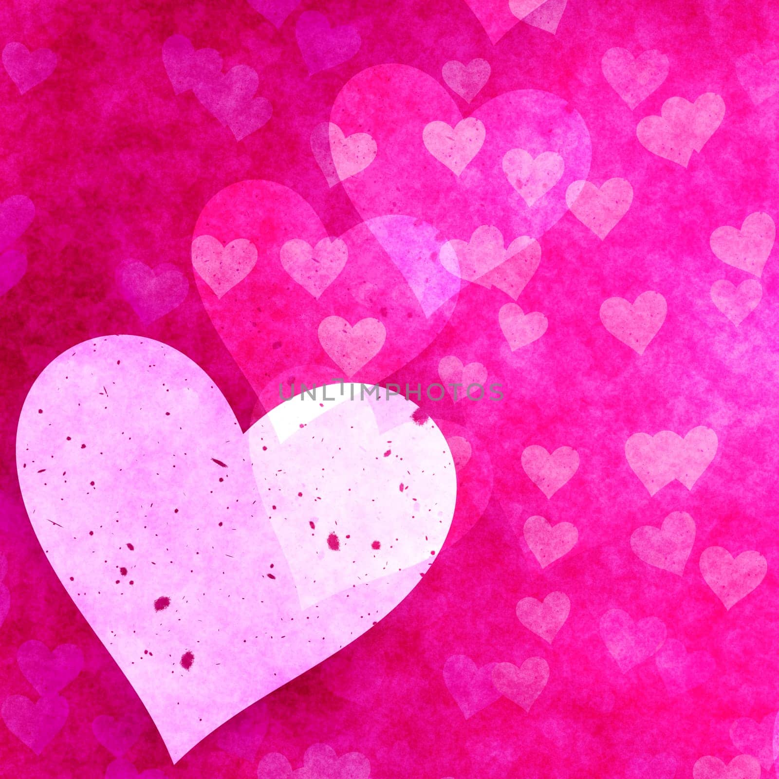 great illustration of pink love heart symbols