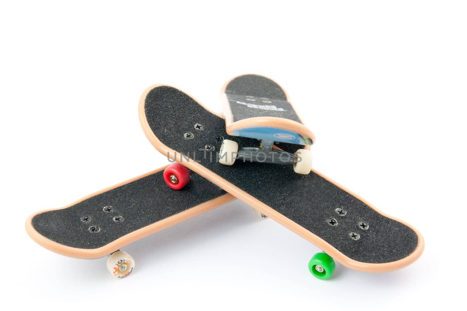 three boards on a white background