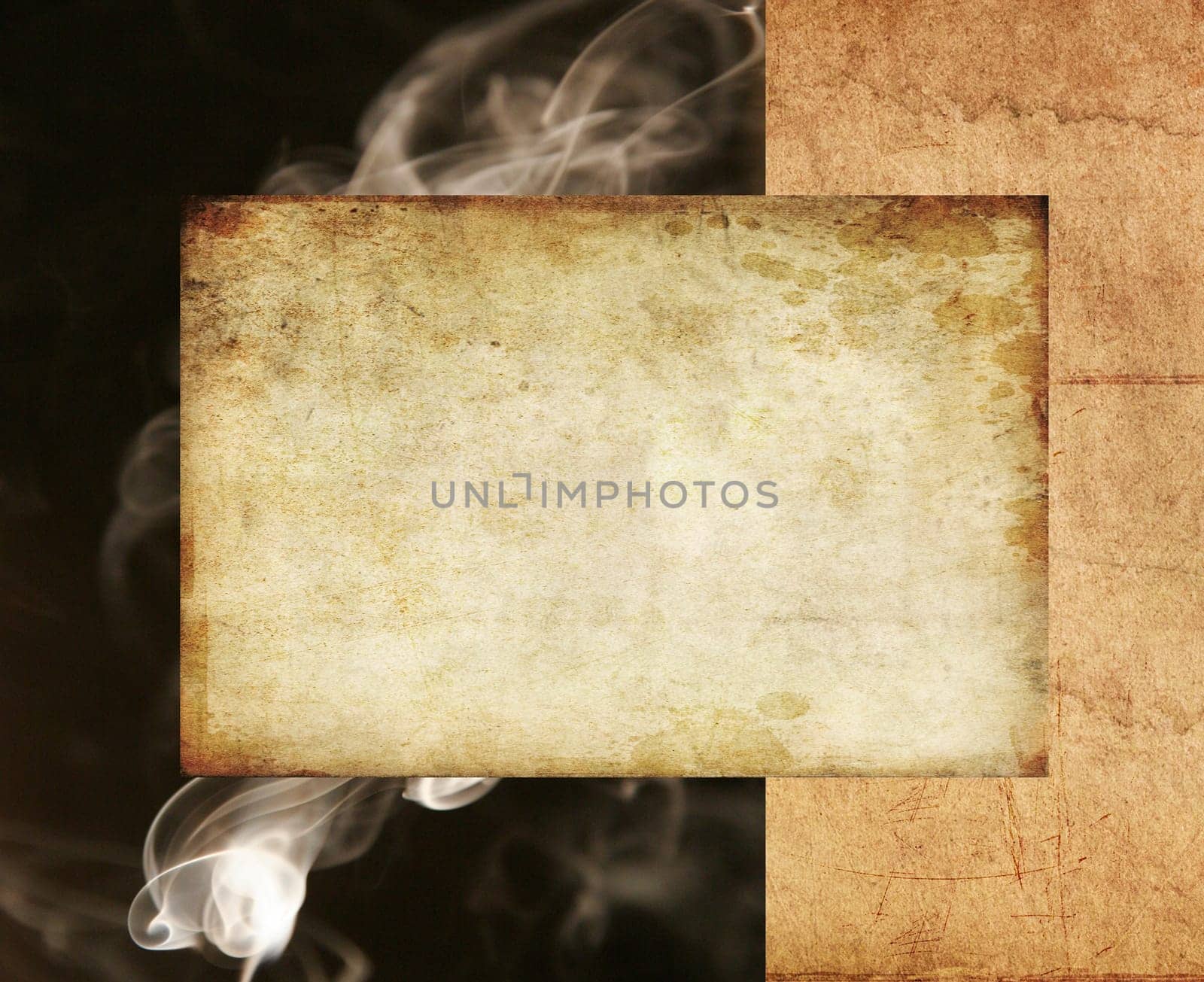 Abstract Background Composition - Autumn Leaves with empty board