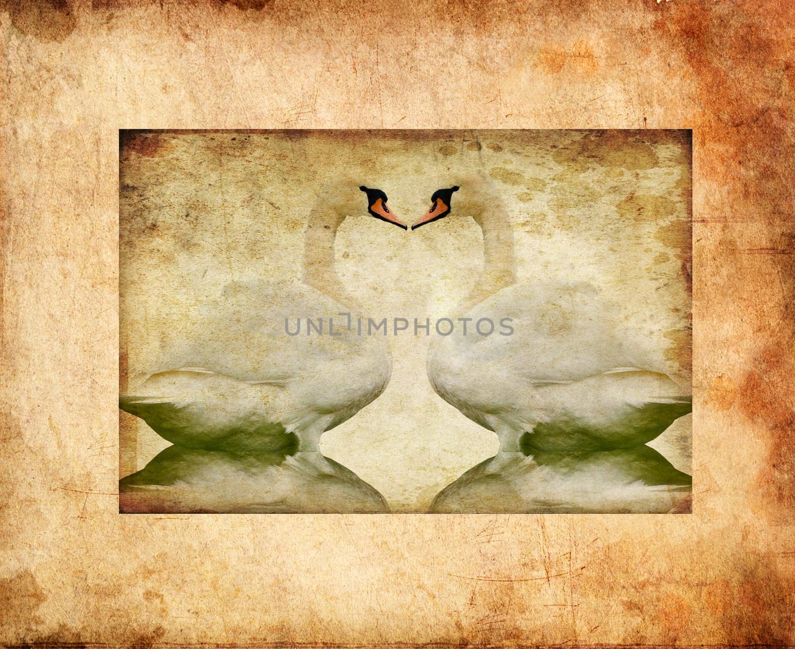 Abstract Background Composition - Autumn Leaves with empty board