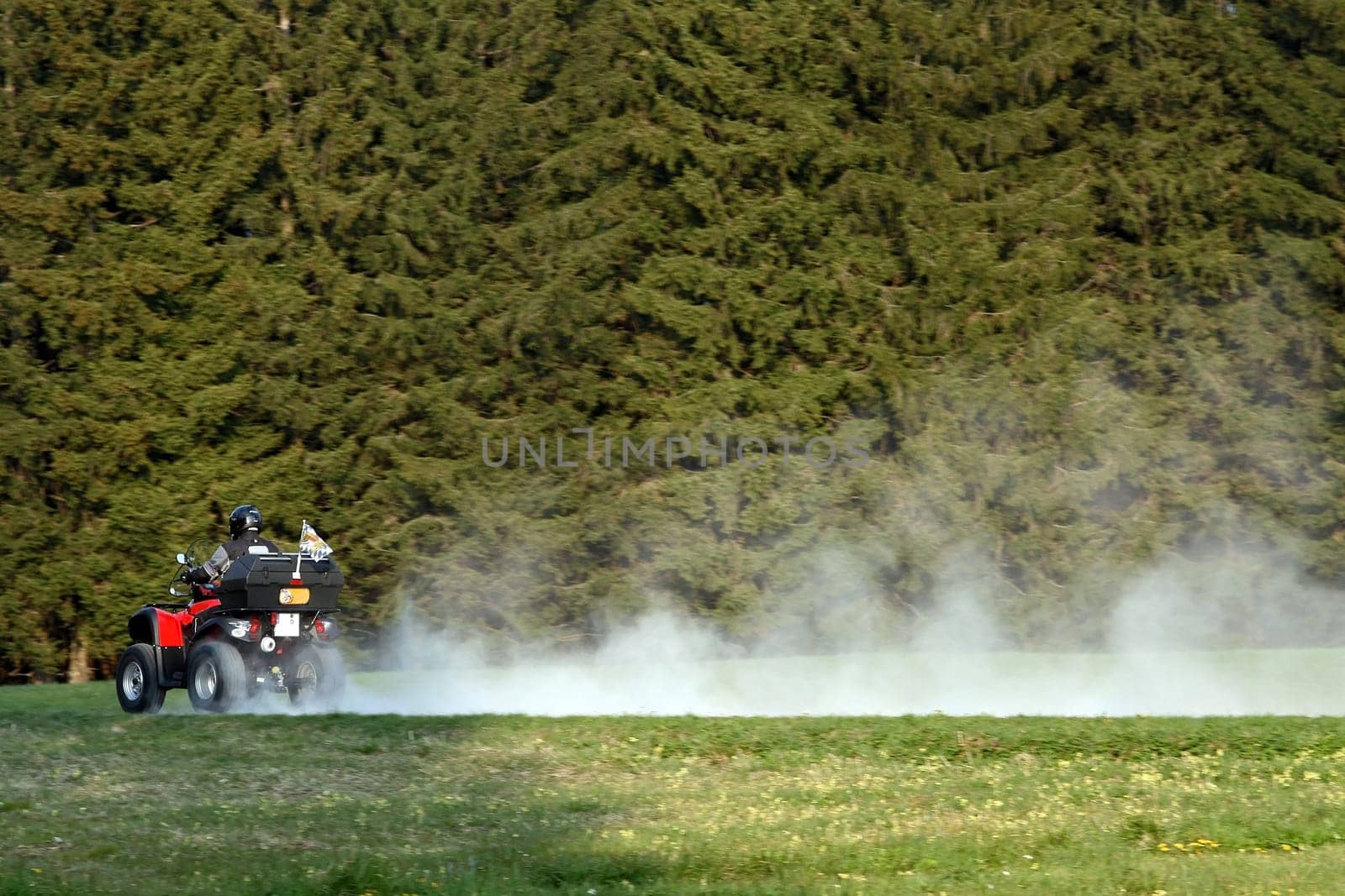 Speedy ride on the quad bike
