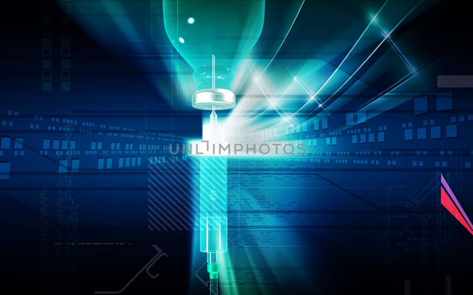 Digital illustration of drip in colour background