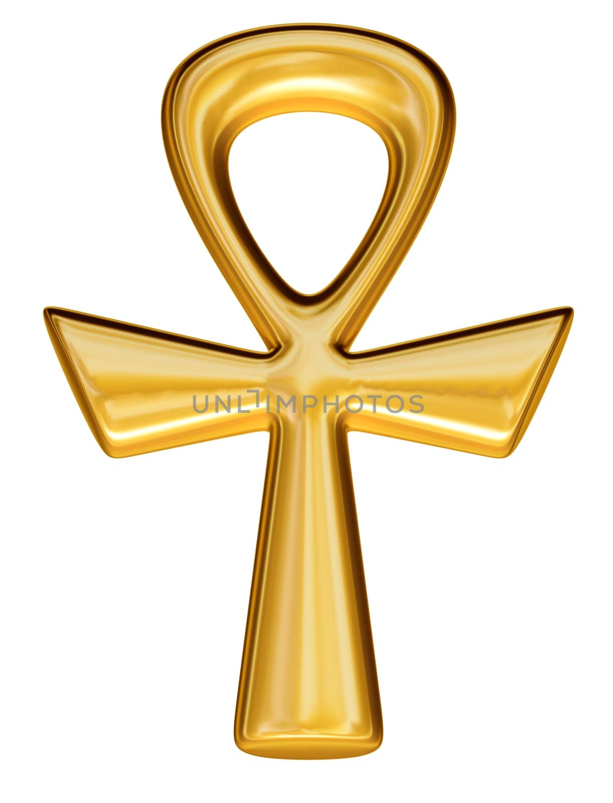 Original illustration of an isolated Egyptian Ankh