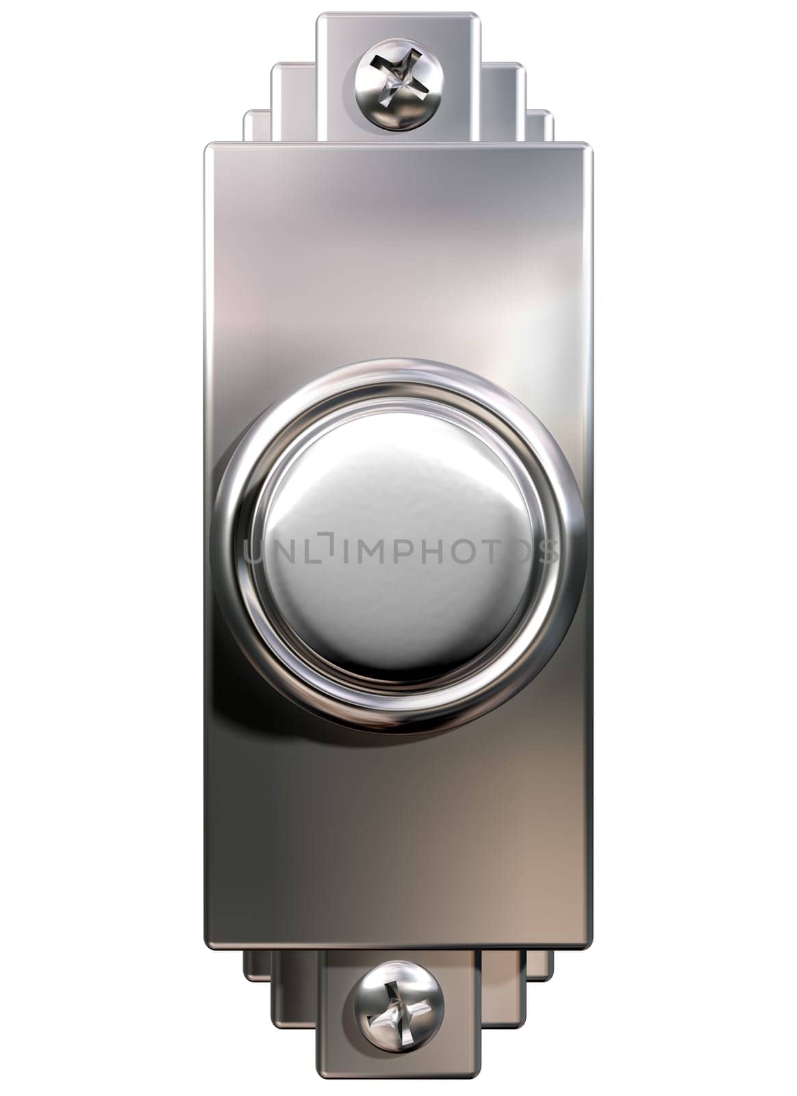 Isolated illustration of an elegant Art Deco doorbell