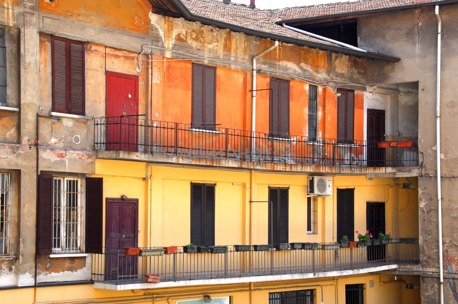Typical houses in the old quarter Milan