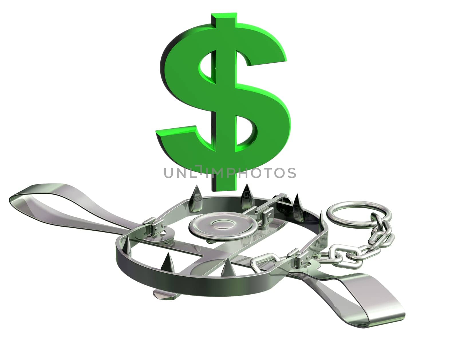 Vulnerable dollar symbol precariously close to a bear trap