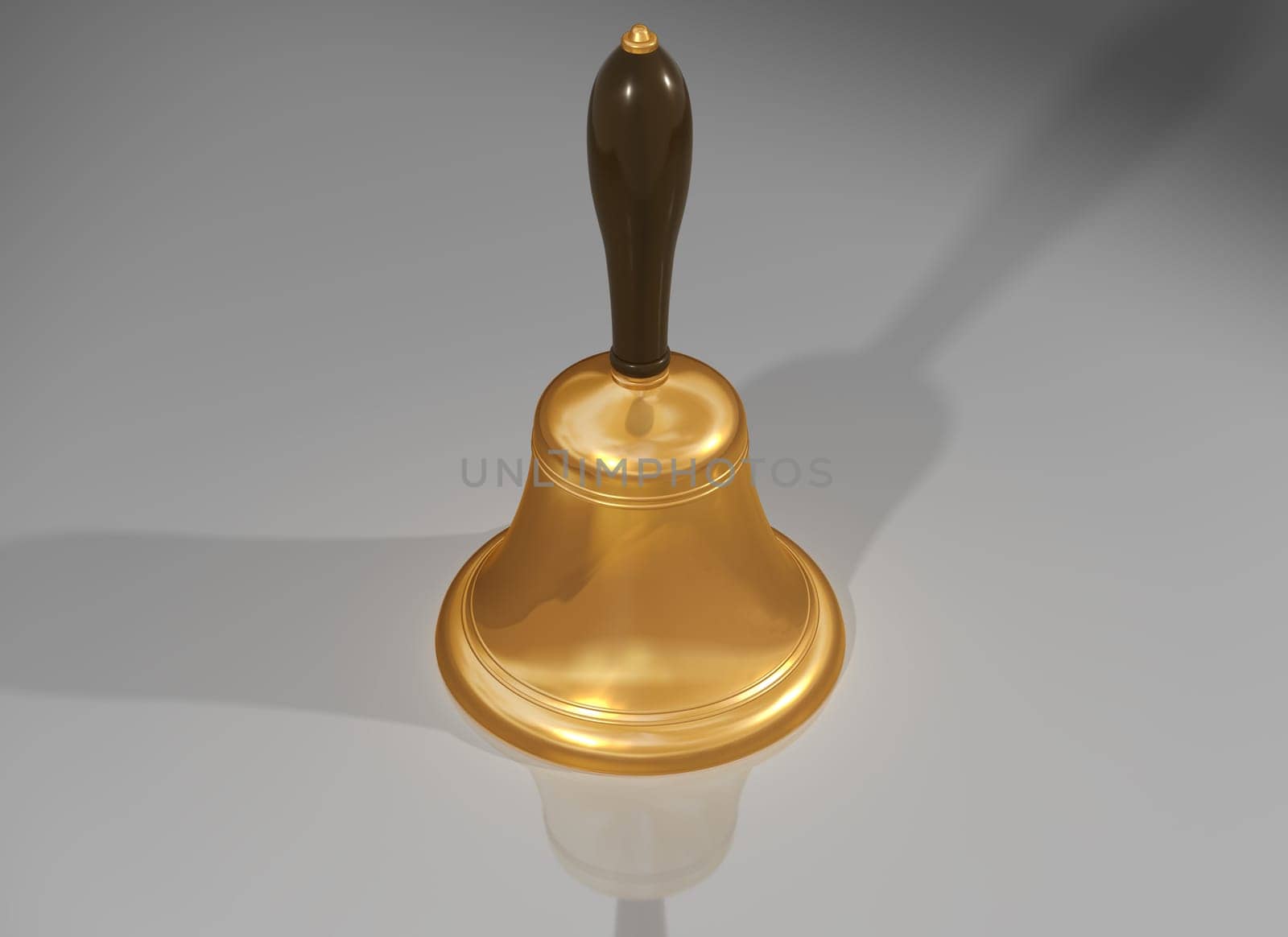 Illustration of a brass hand bell