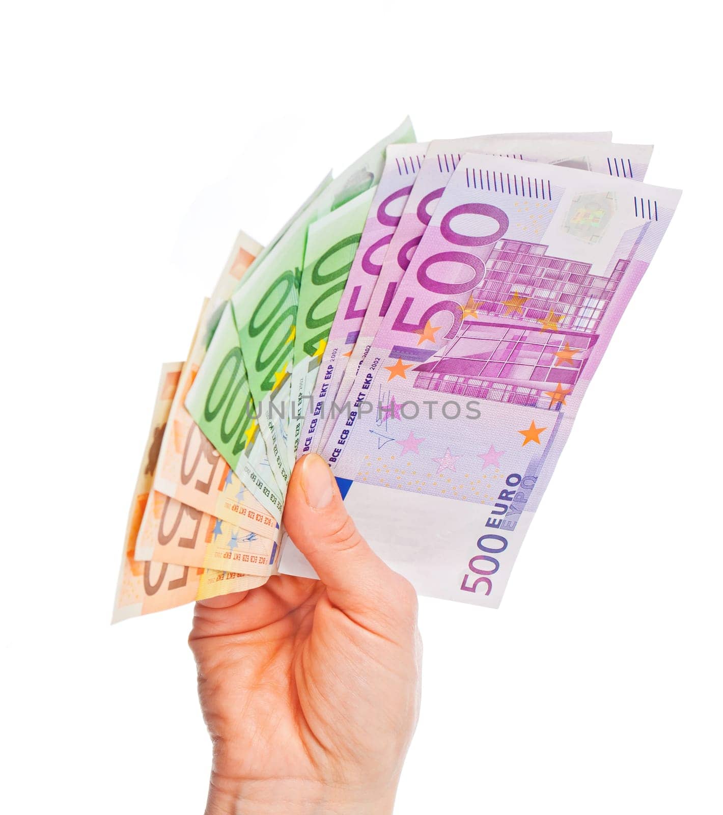 Euro money banknotes