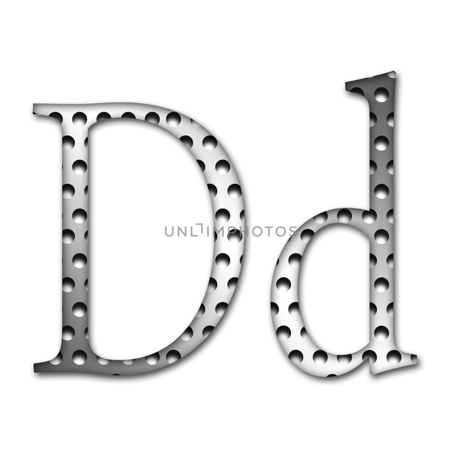 Metal Letter D