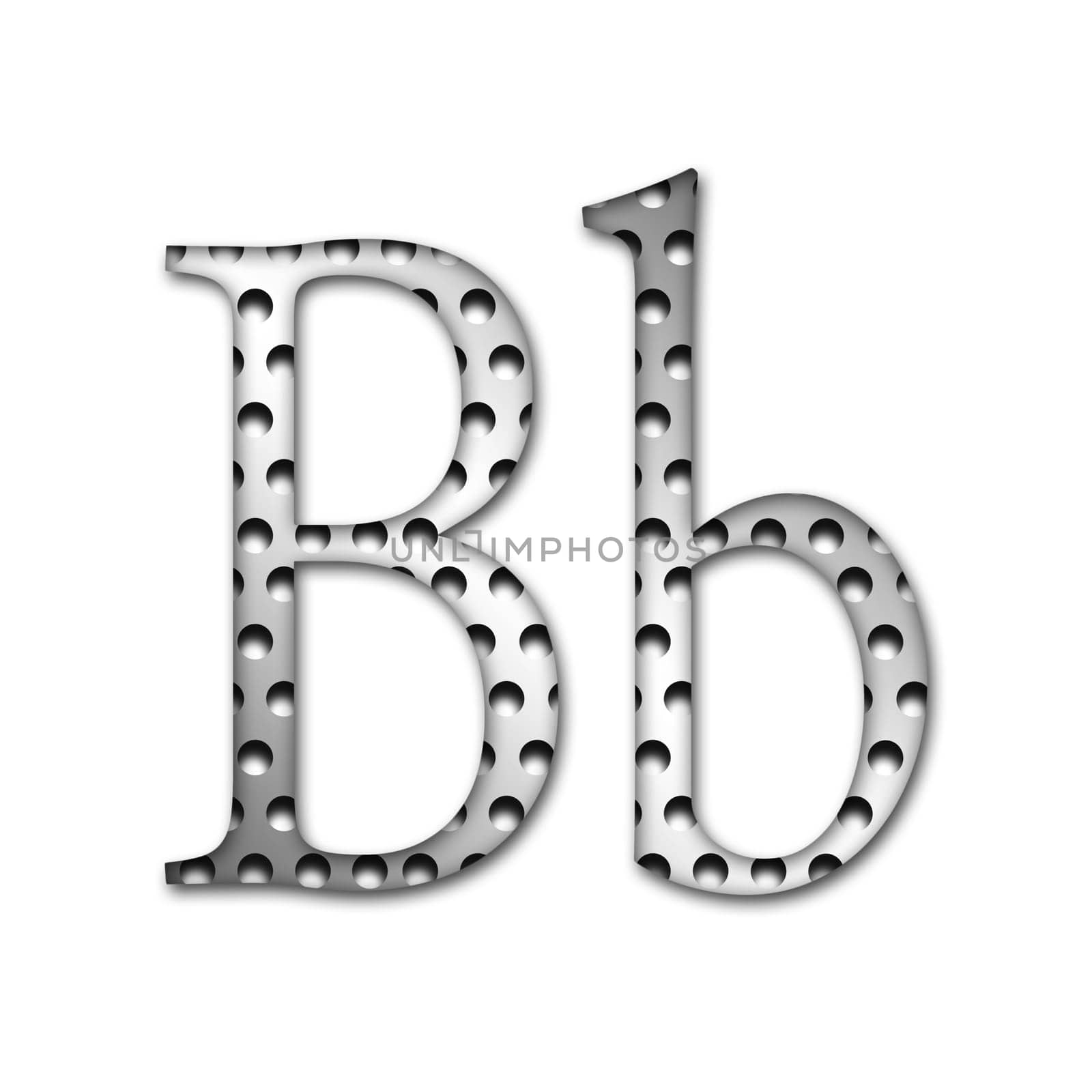 Metal Letter B