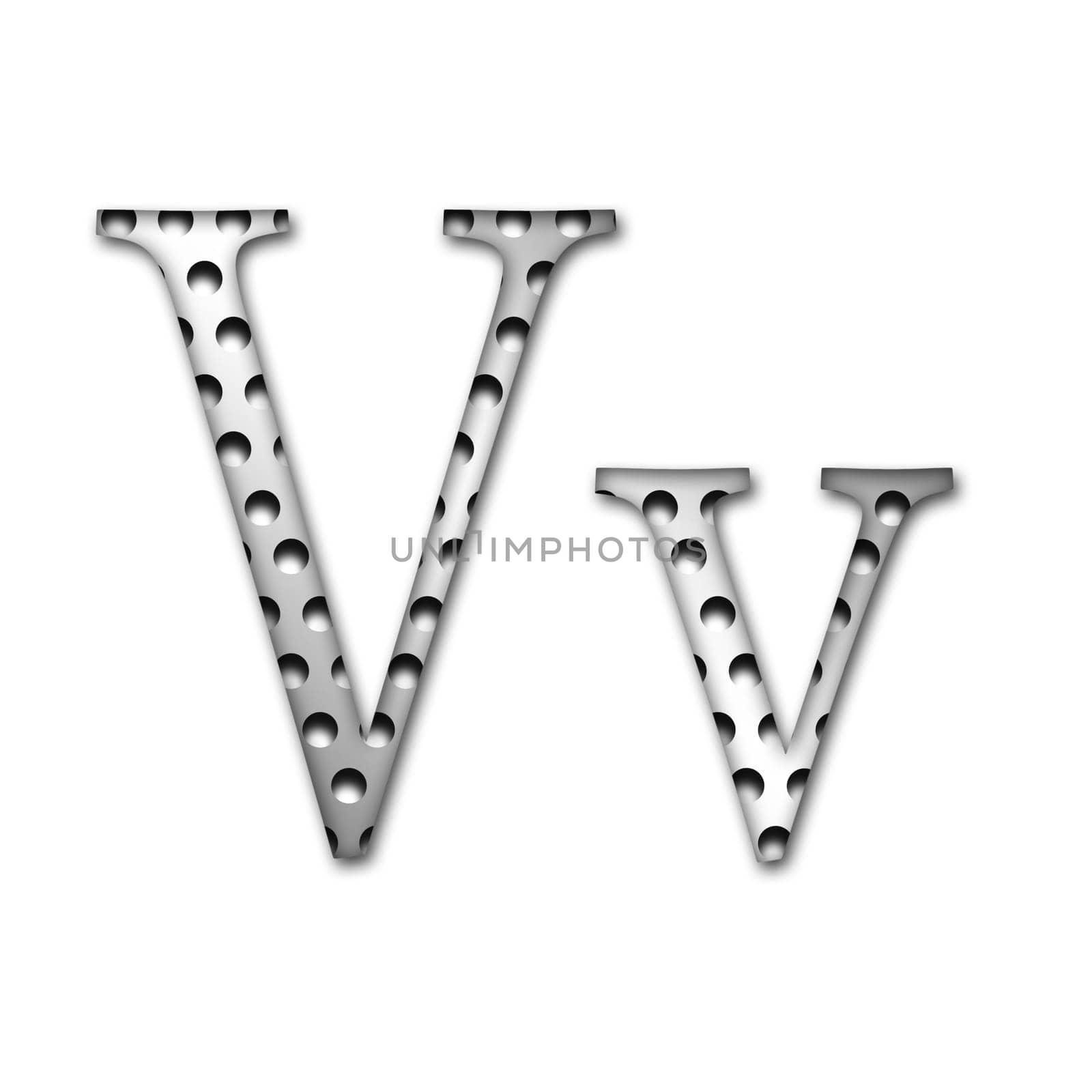 Metal Letter V
