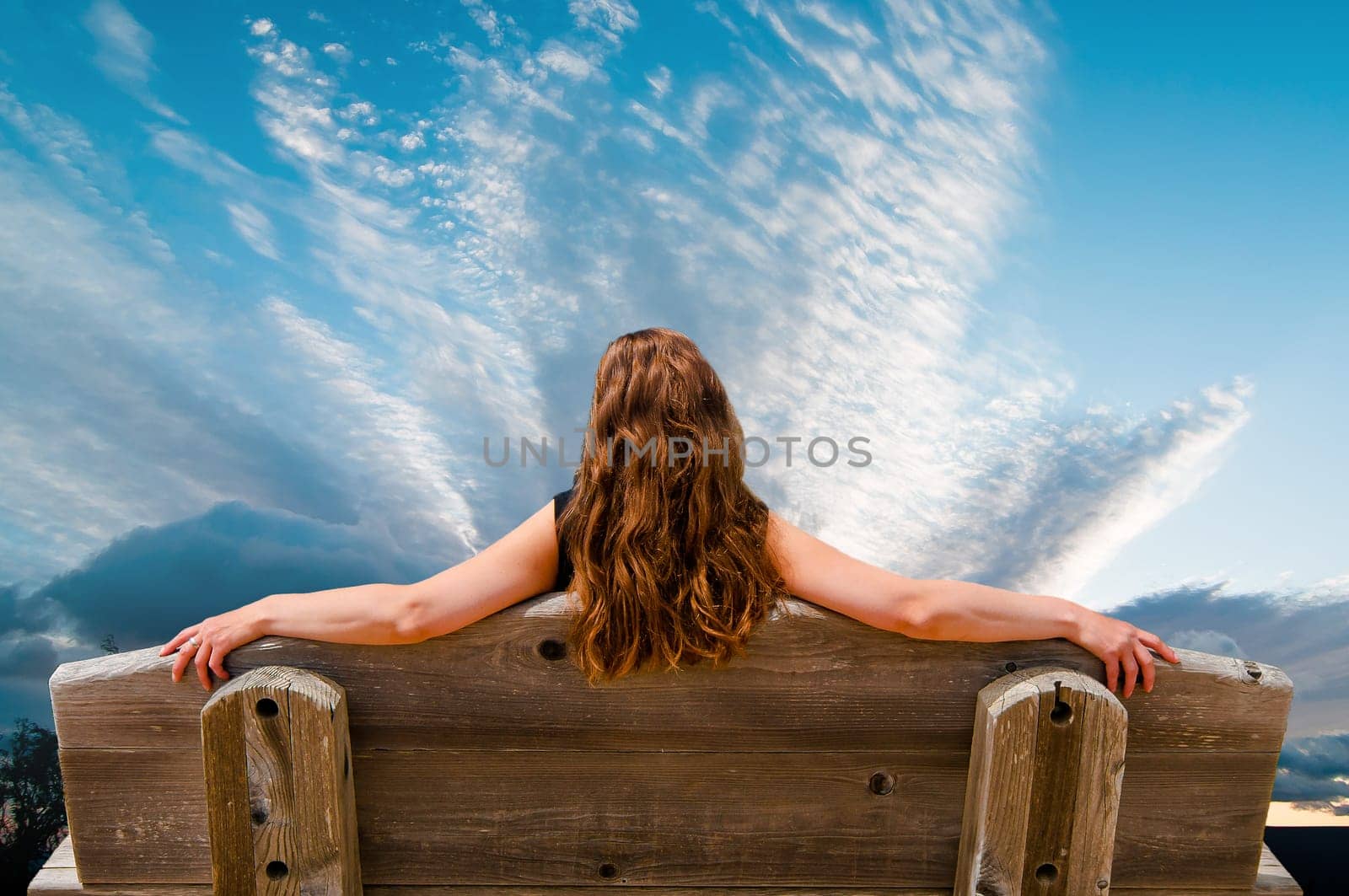 woman relaxing at the sea