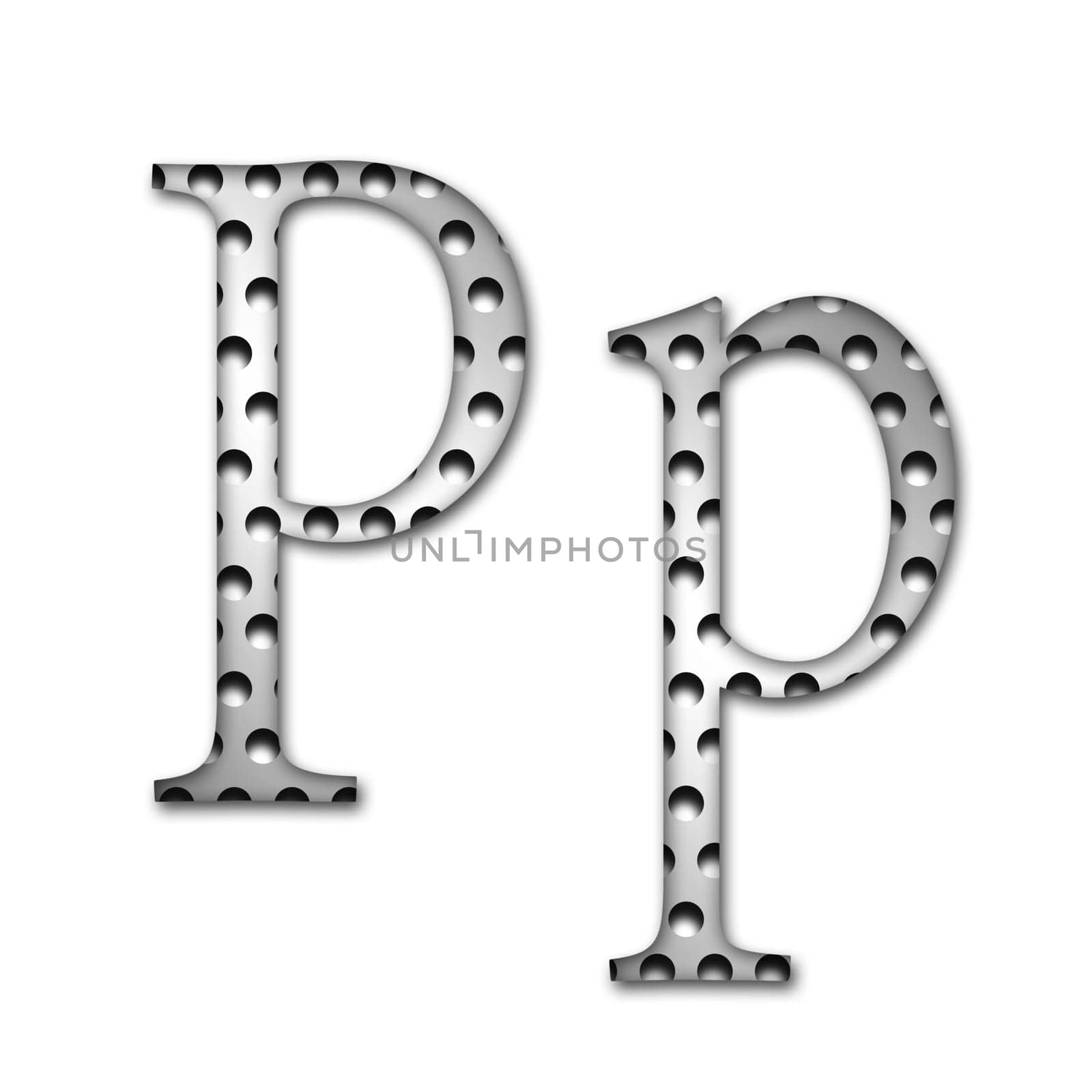 Metal Letter P