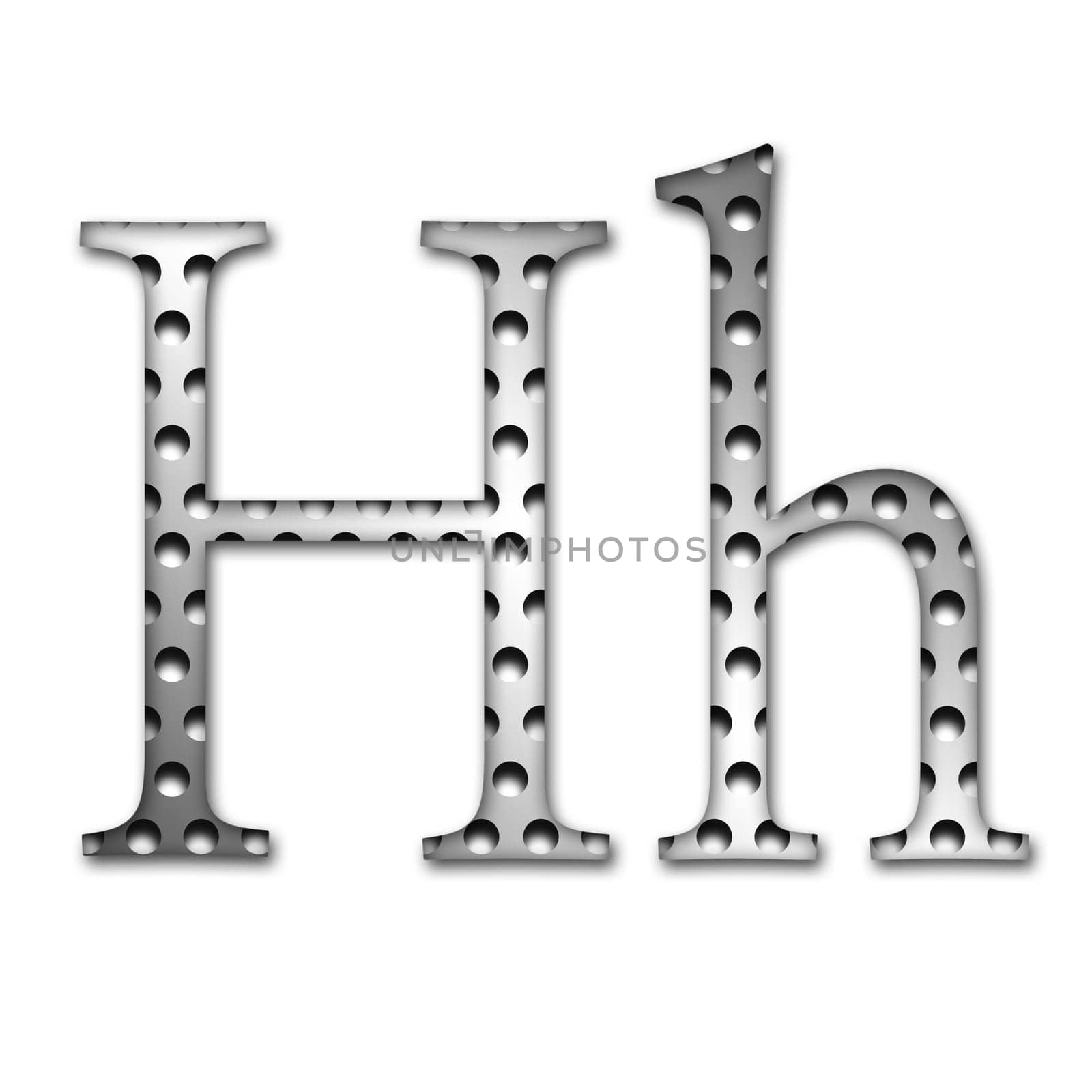 Metal Letter H