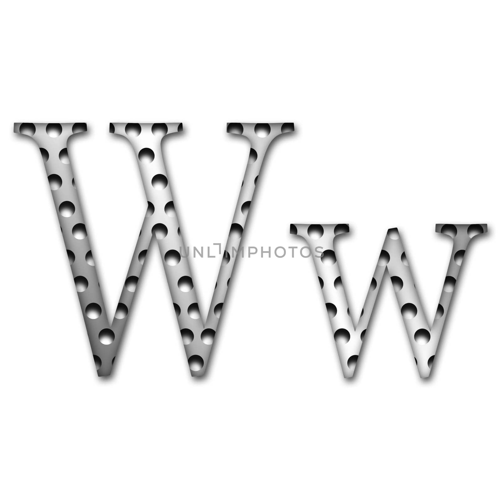 Metal Letter W