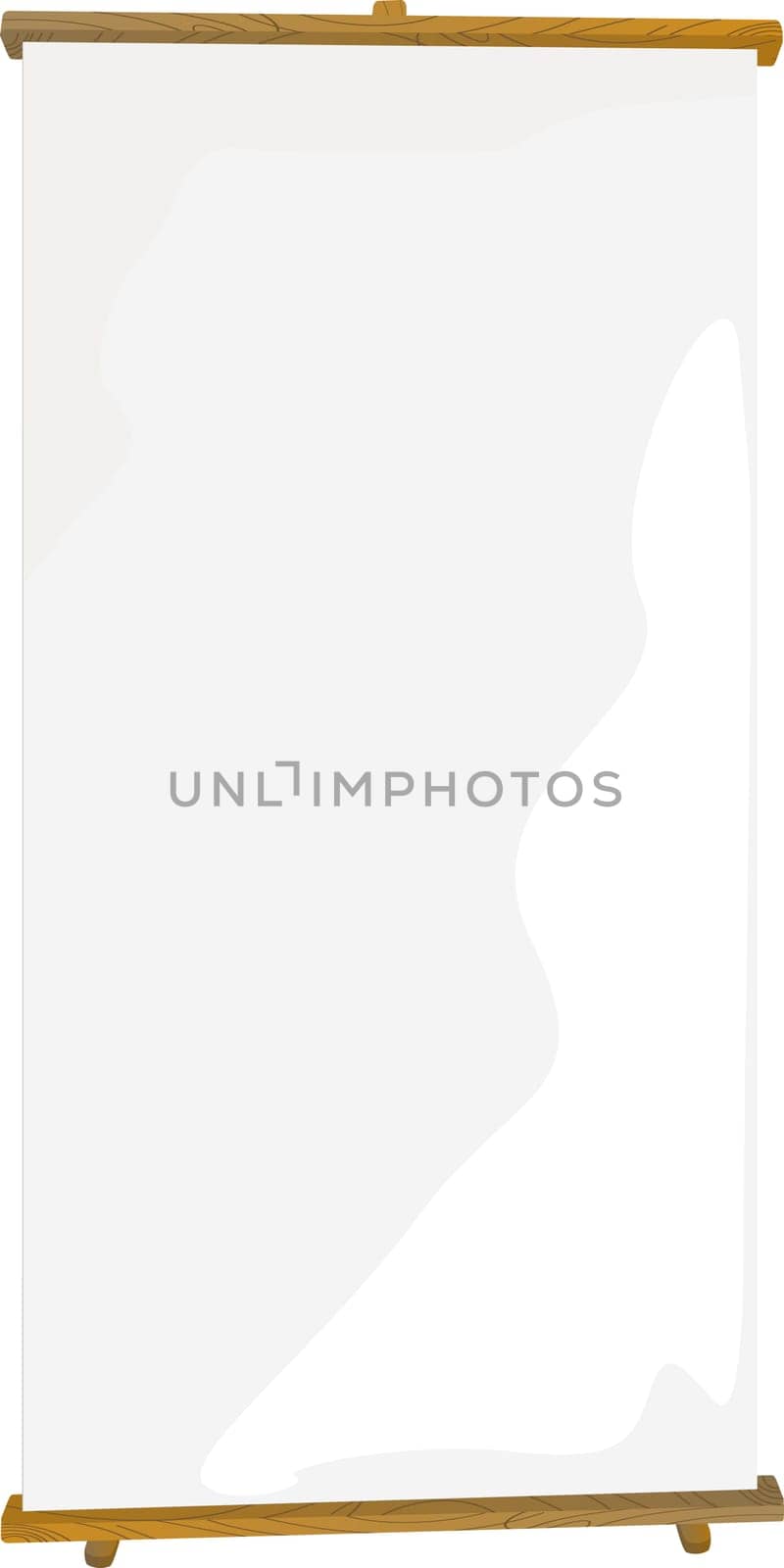 Blank presentation roll-up banner against white background