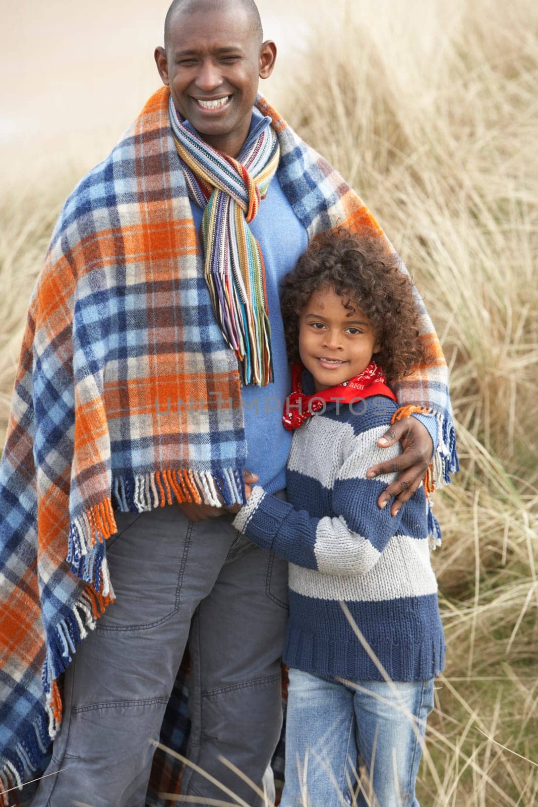 Black Family on a beach