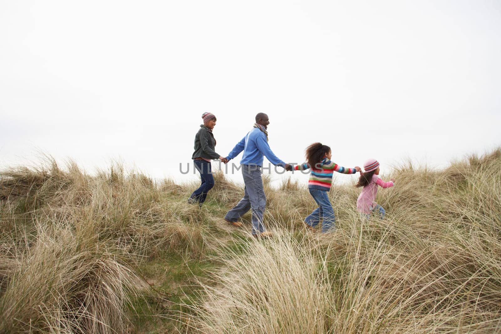Black Family on a beach
