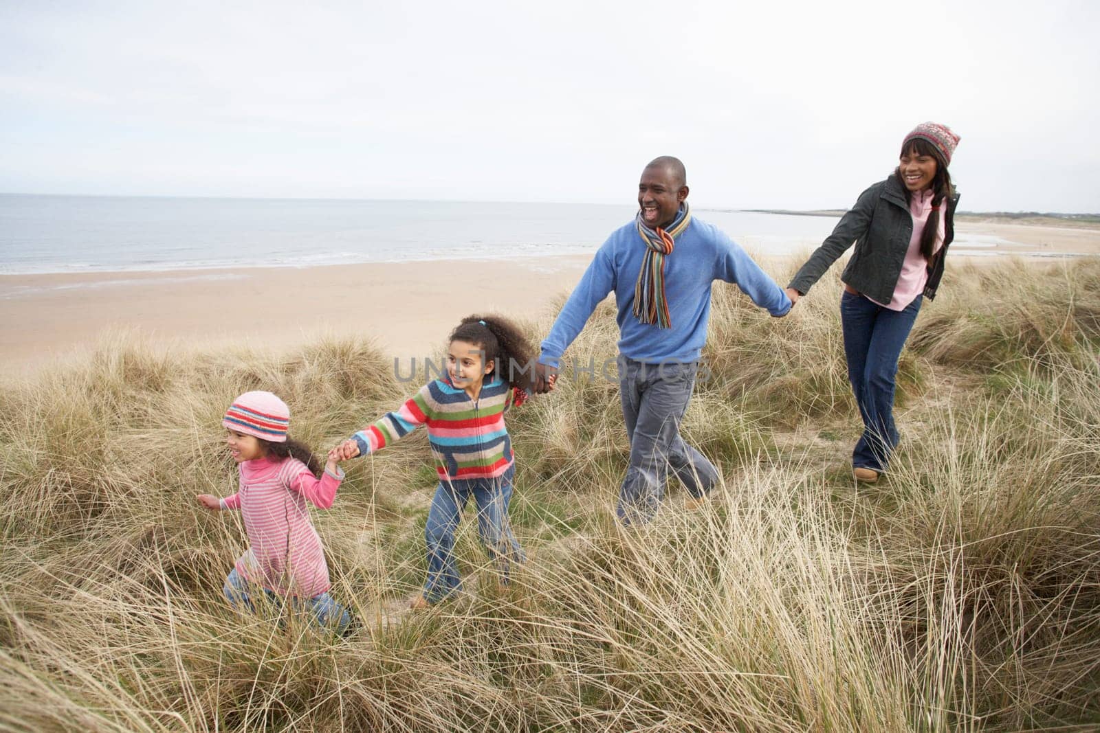 Black Family on a beach